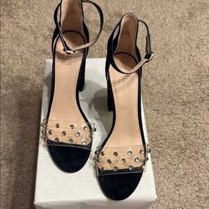 Kate Spade Black and Nude Studded Heels